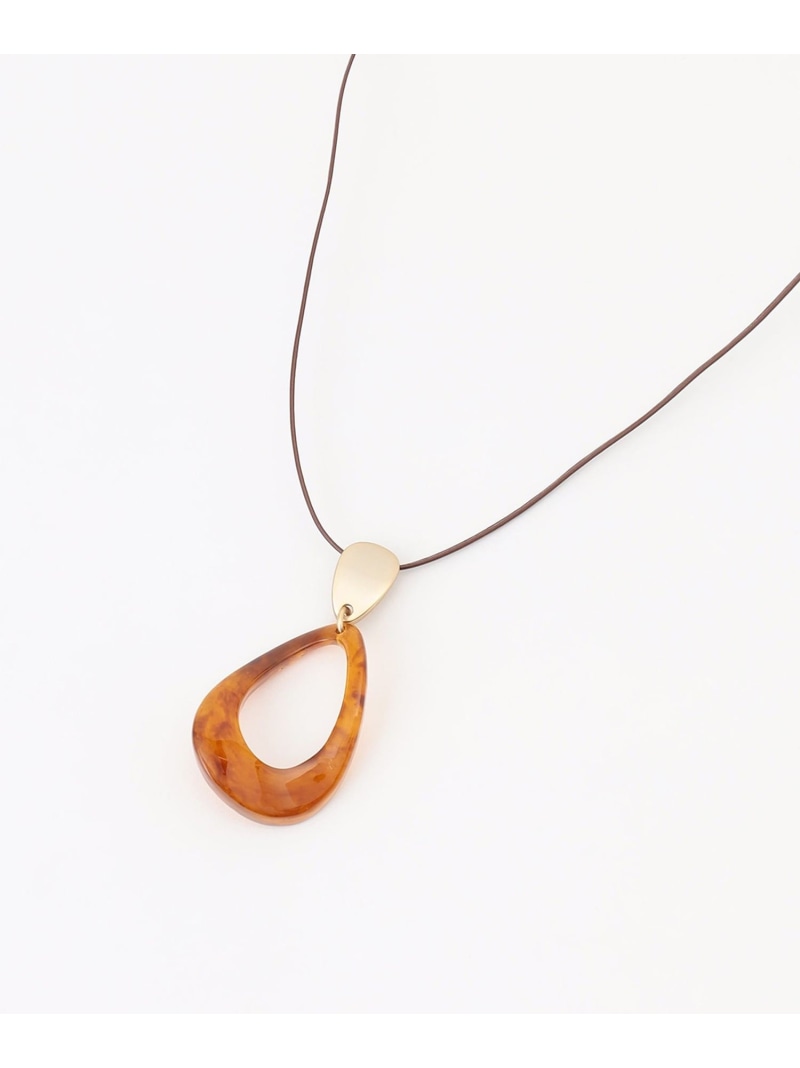 【SALE／30%OFF】マーブルオーバルネックレス J.PRESS ジェイプレス アクセサリー・腕時計 ネックレス ネイビー ブラウン【RBA_E】【送料無料】[ Fashion]