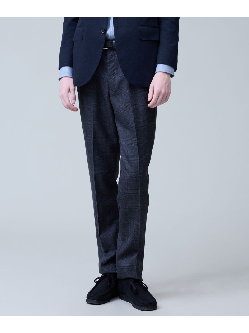 【SALE／20%OFF】【ストレッチ / 洗える】トリートメントウールシェードブルーチェック スラックス J.PRESS ジェイプレス パンツ スラックス・ドレスパンツ グレー【RBA_E】【送料無料】[ Fashion]