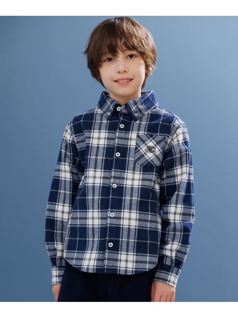 【110-130cm】ビッグチェック シャツ J.PRESS ジェイプレス トップス シャツ・ブラウス ネイビー【送料無料】[ Fashion]
