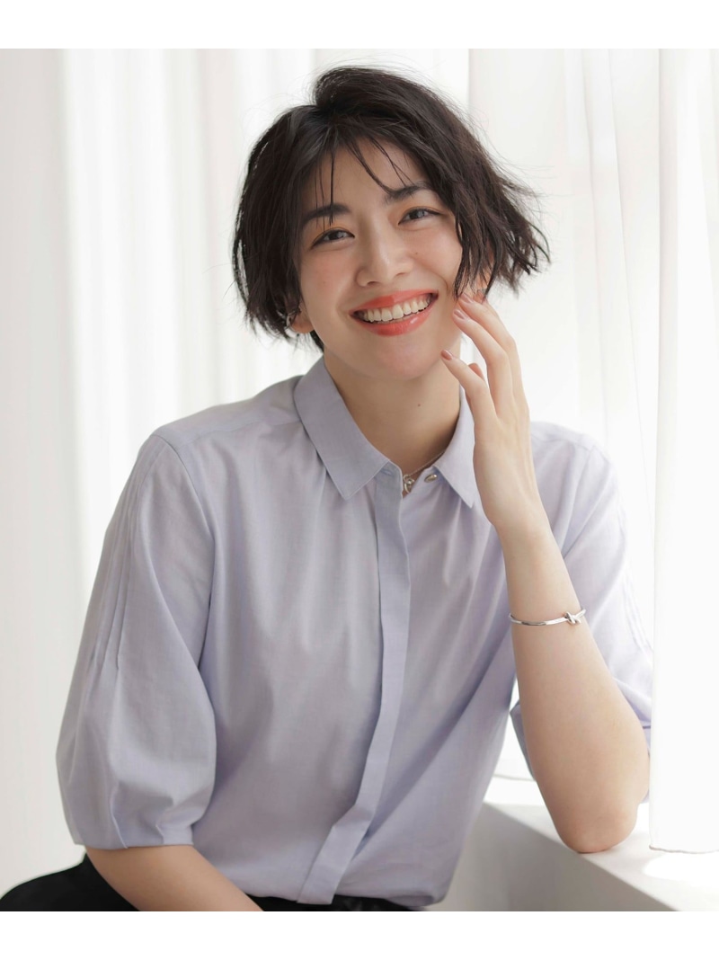 【SALE／40%OFF】【洗える】ラミーポプリン シャツ ブラウス J.PRESS LADIES L ジェイプレス トップス シャツ・ブラウス ブルー ブラウン イエロー ホワイト【RBA_E】【送料無料】[ Fashion]