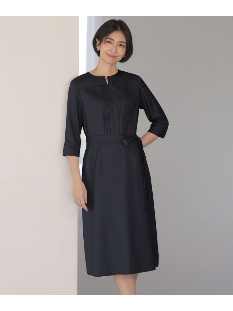 【定番人気・セットアップ対応】OXIJEWEL ストレッチ ワンピース J.PRESS ジェイプレス ワンピース・ドレス ワンピース グレー ネイビー【送料無料】[ Fashion]