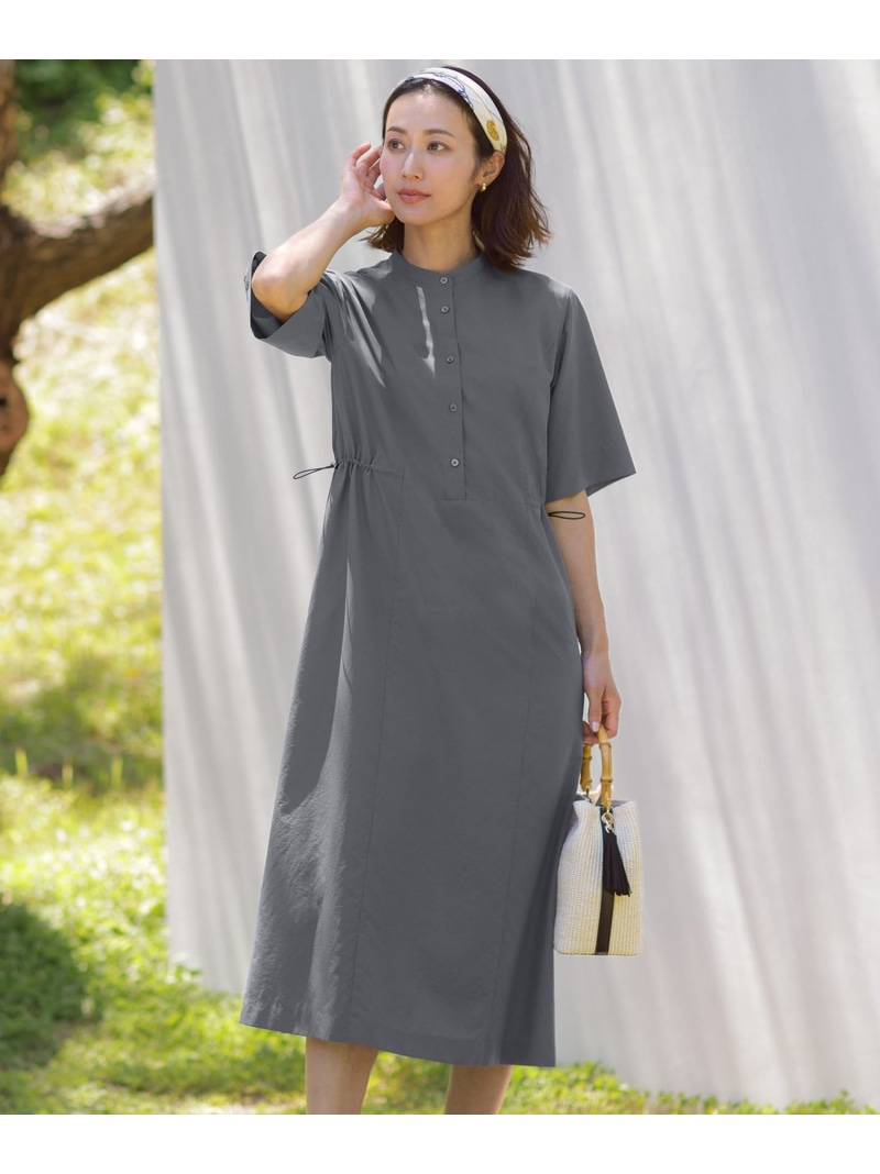 ソフトタフタクロス シャツ ワンピース J.PRESS ジェイプレス ワンピース・ドレス シャツワンピース グレー ネイビー【送料無料】[ Fashion]｜J.PRESS