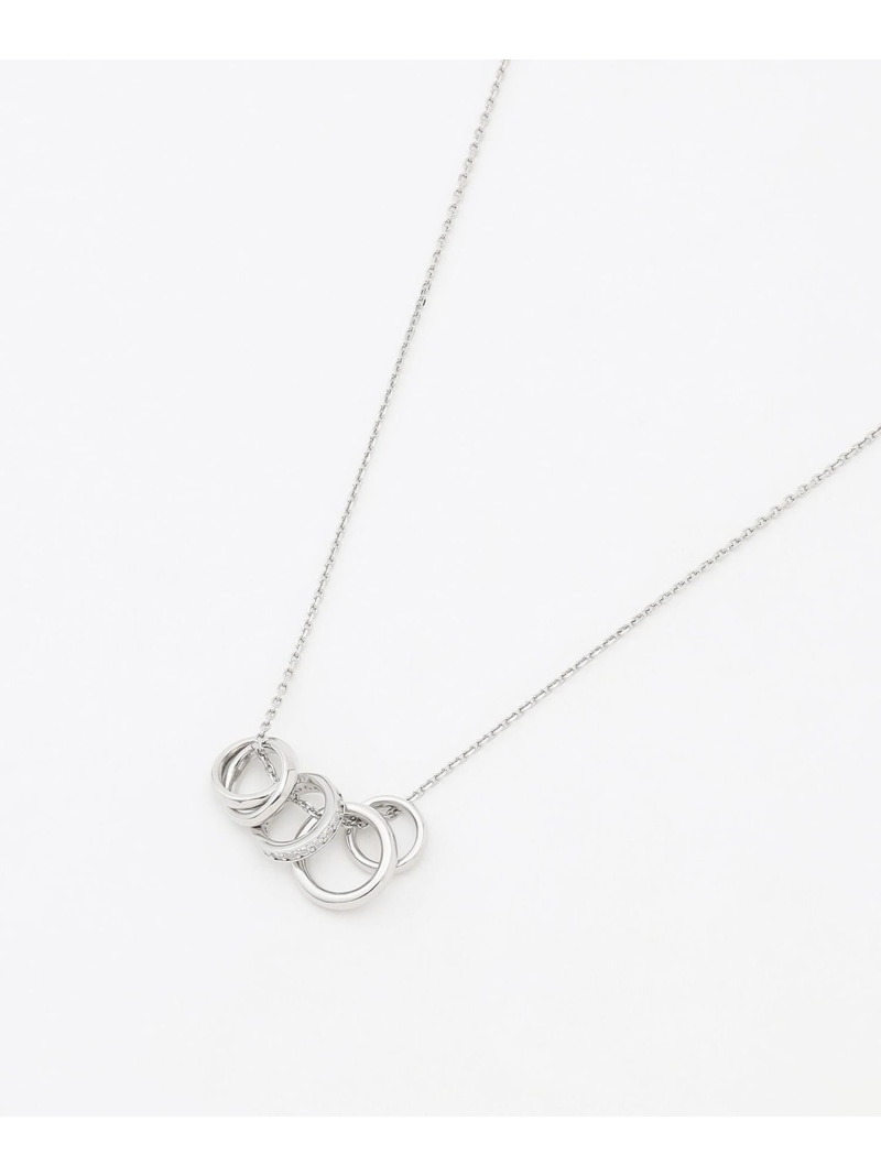 【SALE／20%OFF】ジルコニア ビジューリング ネックレス J.PRESS ジェイプレス アクセサリー・腕時計 ネックレス シルバー【RBA_E】【送料無料】[ Fashion]