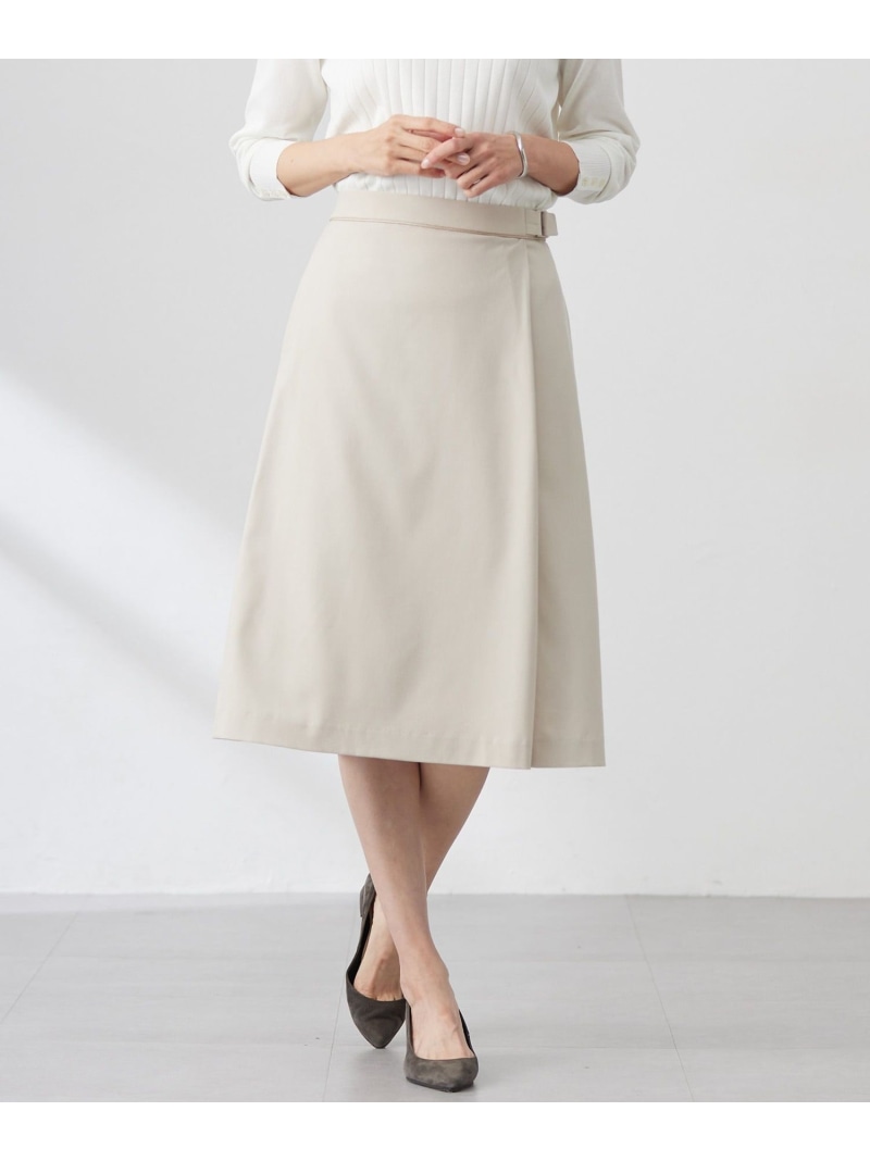 【SALE／50%OFF】【洗える】CARREMAN 2WAY A伝達ルート スコート J.PRESS LADIES L ジェイ押し付ける スコート ロング・マキシスコート ベージュ 青み 黒いこと【RBA_E】【貨物輸送無料】[ Fashion]