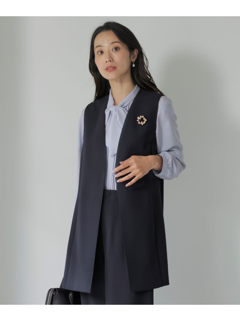 【セットアップ対応・洗える】セラテリーダブルクロス ジレ J.PRESS ジェイプレス ジャケット・アウター その他のジャケット・アウター ブラック グレー ネイビー【送料無料】[ Fashion]