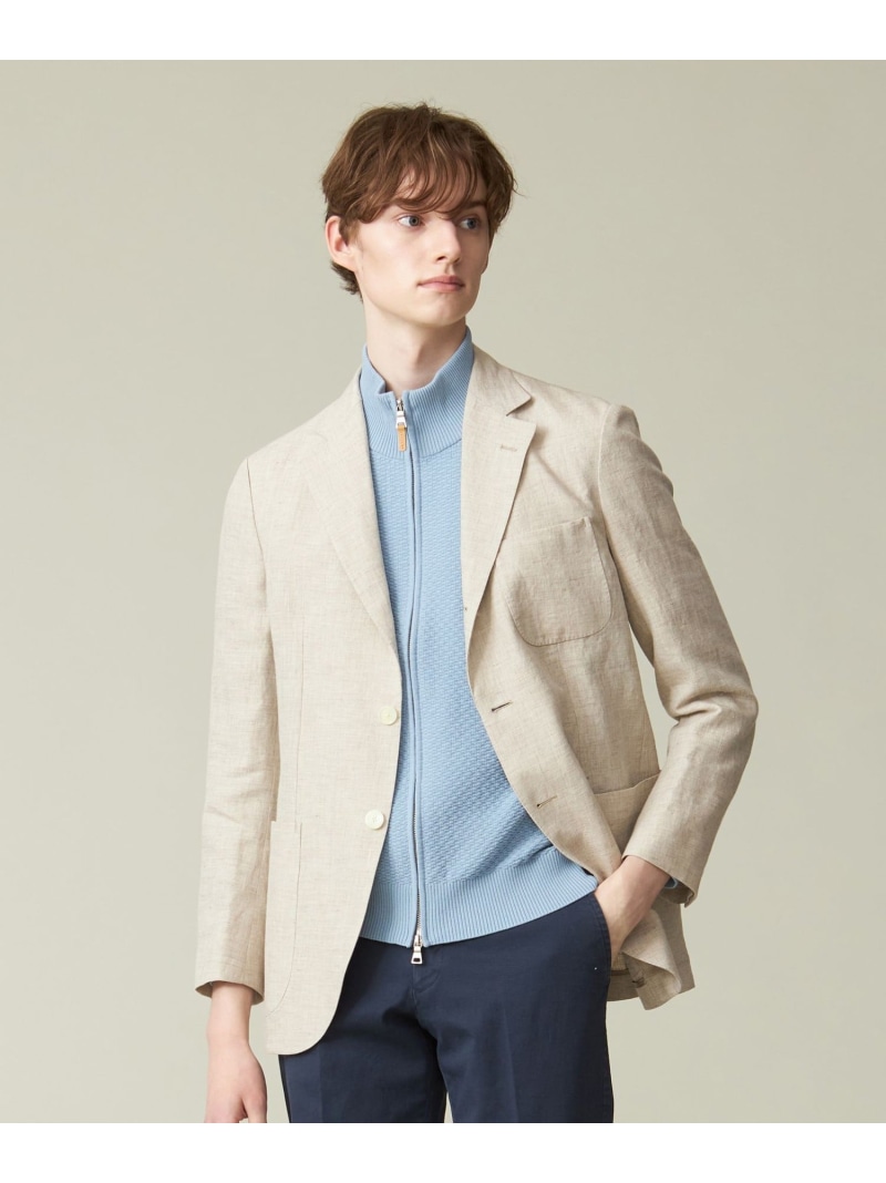 【SALE／30%OFF】リネンキャンブリック ジャケット J.PRESS ジェイプレス ジャケット・アウター テーラードジャケット・ブレザー ホワイト【RBA_E】【送料無料】[ Fashion]