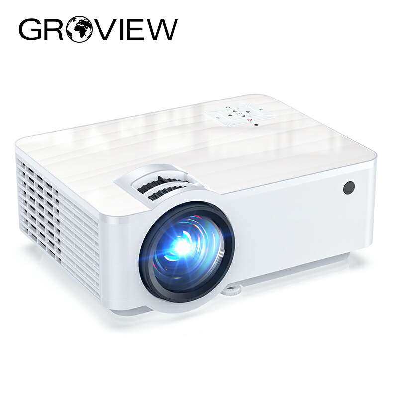 送料無料 Groview T6 プロジェクター｜高輝度9000LM 家庭用 1080P対応 天井吊り可｜台形補正/内蔵Hi-Fi スマホ/PS5接続｜100型スクリーン付 日本語説明書