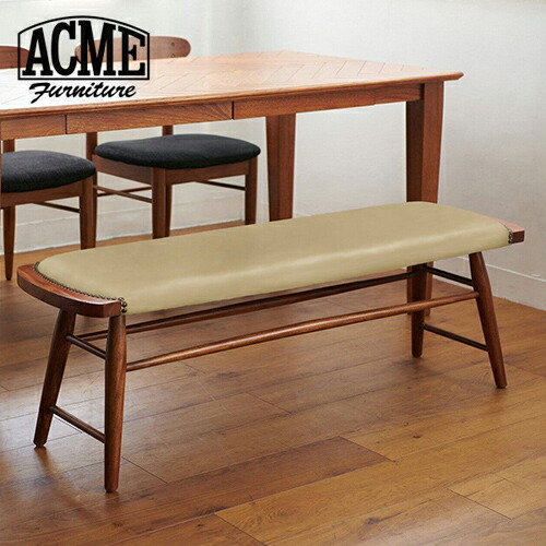 ACME Furniture OAKS BENCH BE PVC アクメファニチャー オークス ベンチ ベージュ(PVC) チェア チェアー いす イス 椅子 リビング ベンチ スツール(代引不可)｜JOURNAL STANDARD FURNITURE