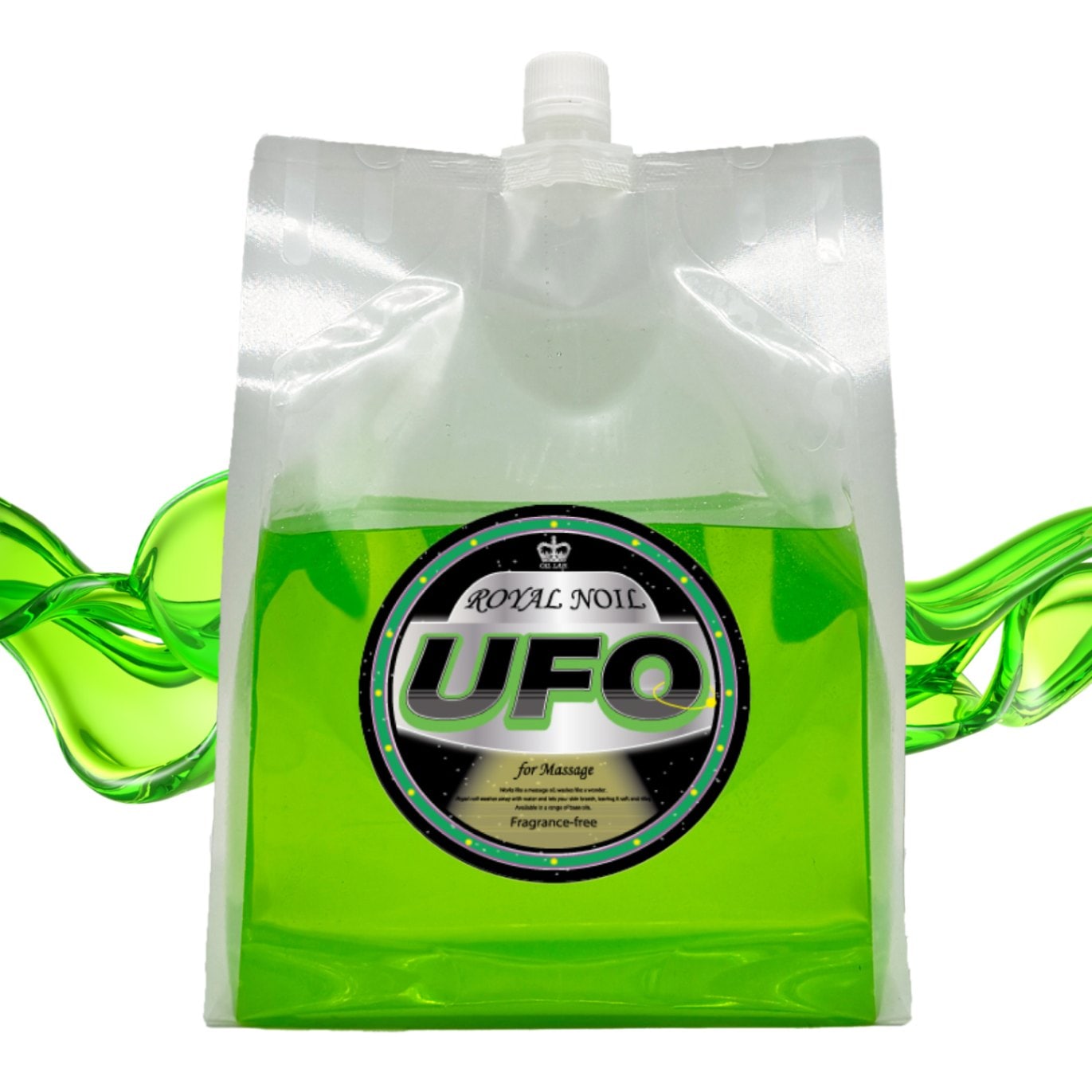 ロイヤルノイルUFO (3kg) エステ サロン 用 水溶性 マッサージ オイル ベタつかない 捨てやすい パウチタイプ ノンオイル 無香料 マッサージリキッド 国産 とろっとしたテクスチャー 水で簡単に落ちる エステ リラクゼーション サロン 美容 マッサージ専用リキッド イベント