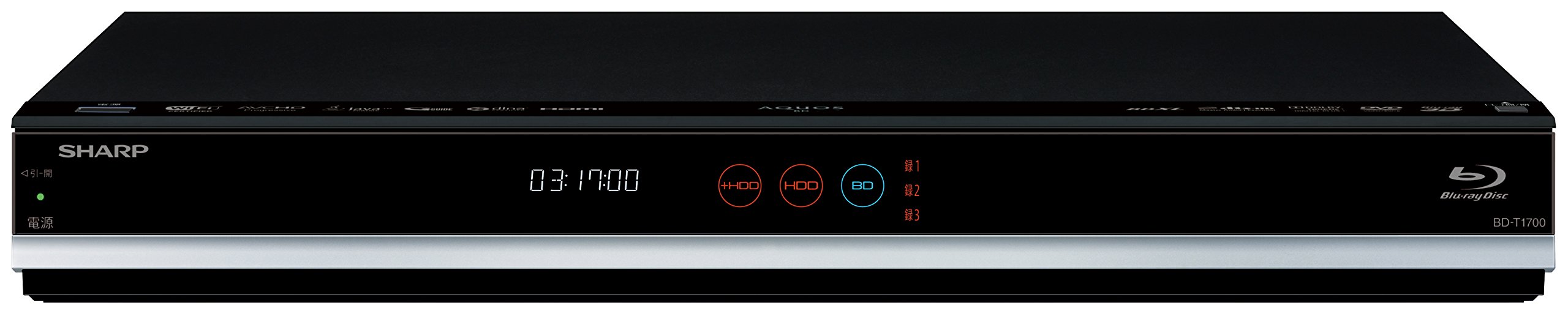 【中古】せつ然たる SHARP 1結核症 3ラジオ受信機 ブルーレイレコーダー AQUOS BD-T1700 3放送番組一斉に録画 拡張スロットはたご屋HDD相応う