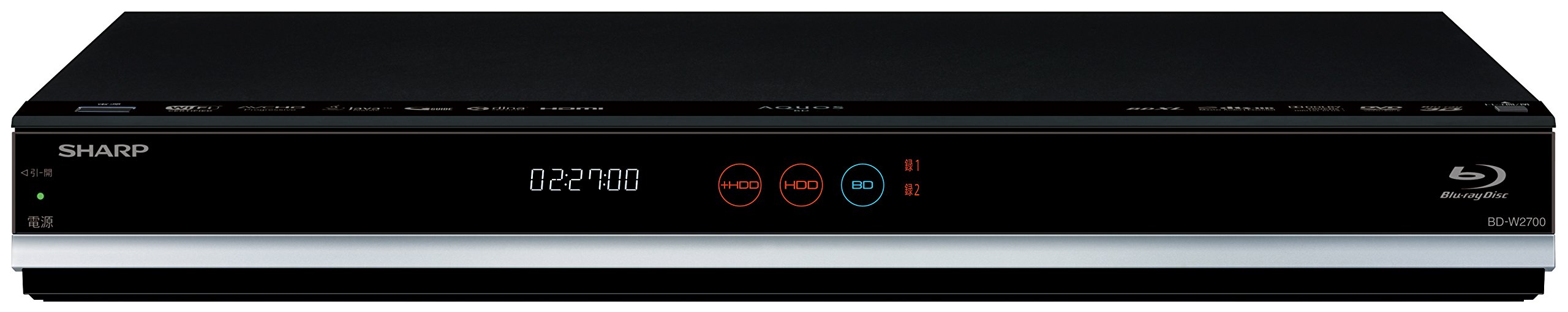 【中古】せつ然たる 2結核症 2ラジオ受信機 ブルーレイレコーダー AQUOS BD-W2700 2放送番組一斉に録画 無線電話ローカルエリアネットワーク内蔵