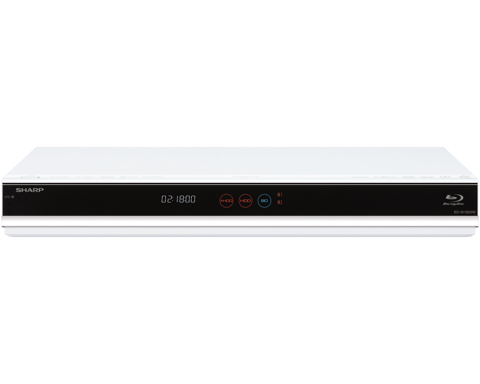 【中古】せつ然たる ブルーレイレコーダー 1結核症 2ラジオ受信機 白いこと AQUOS BD-W1800W