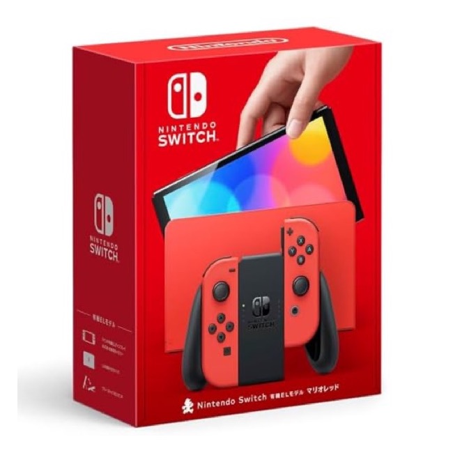 【中古】Nintendo Switch(有機ELひな形) マリオ赤いこと