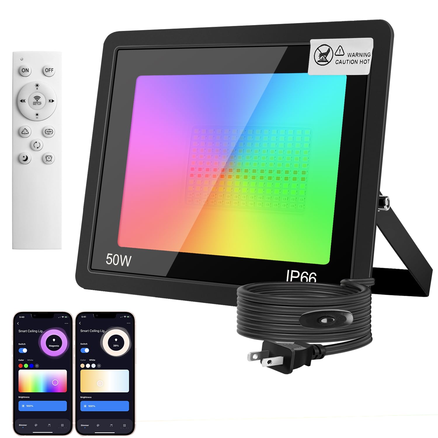 楽天市場】 RGBライト 2/60W RGB投光器 LED雰囲気ライト 屋外 庭園灯