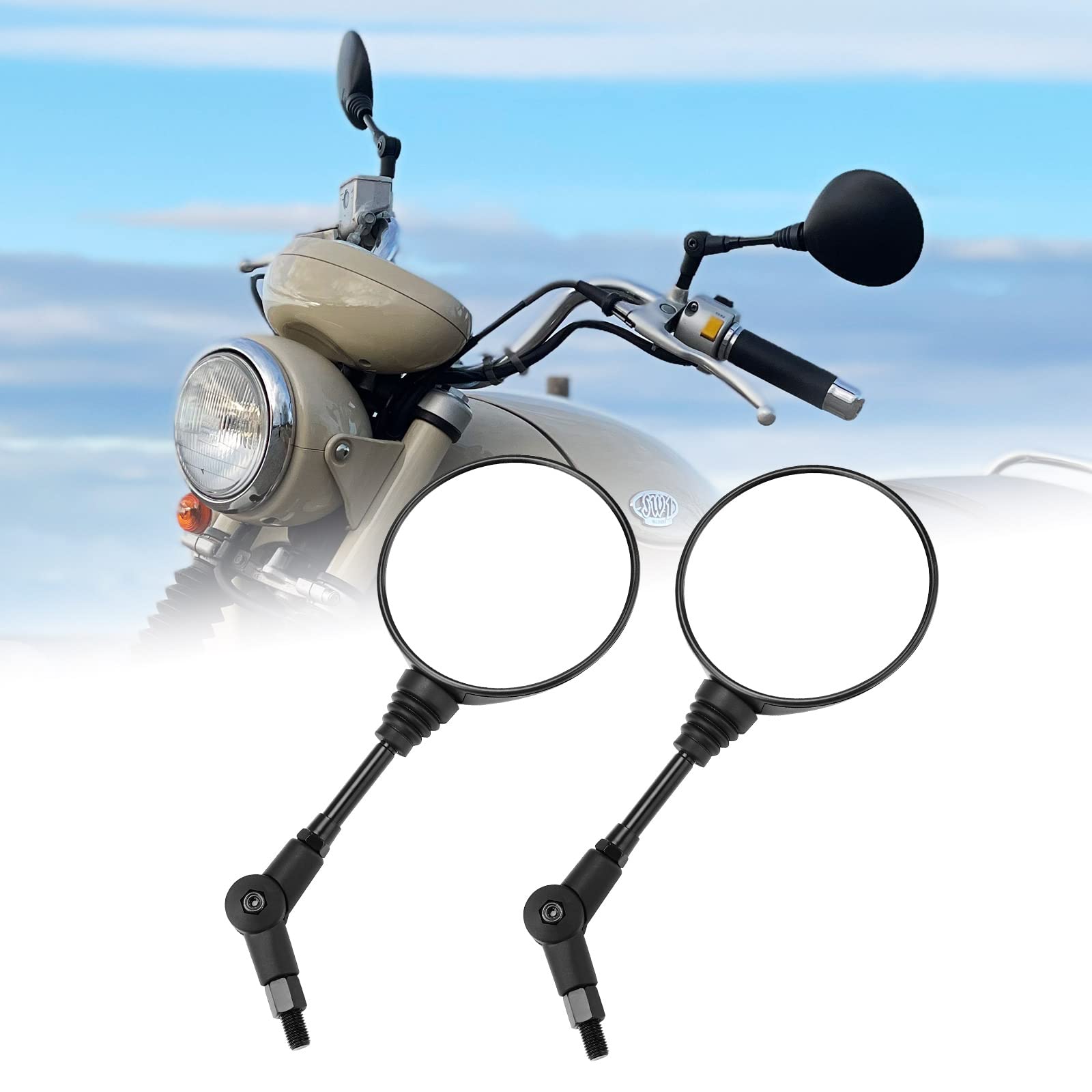 モトコンポ　純正折り畳みミラー　2本セット一台分 楽天市場】オフロードミラー バイクミラー 可倒式ミラー