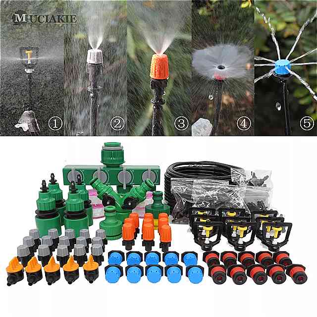 庭の水やりシステム散水散水キット灌漑ノズルを備えたマイクロ冷却キット