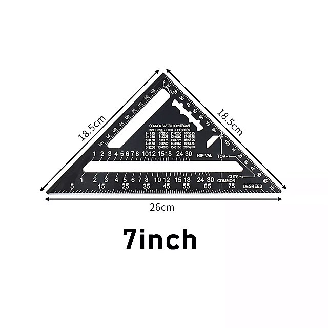 三角定規 角度定規 12インチ アルミ合金 メトリック 三角形 分度器 木工速度正方形 角度 現品 12インチ
