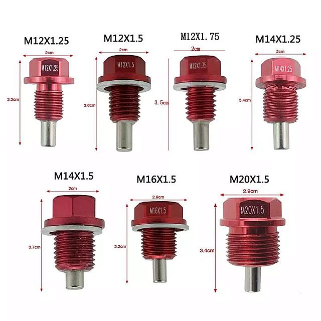 最大70％オフ！ M12x1.5 M12x1.25 M14x1.5 アルミ 合金 磁気 オイル ドレン プラグ www.servitronic.eu