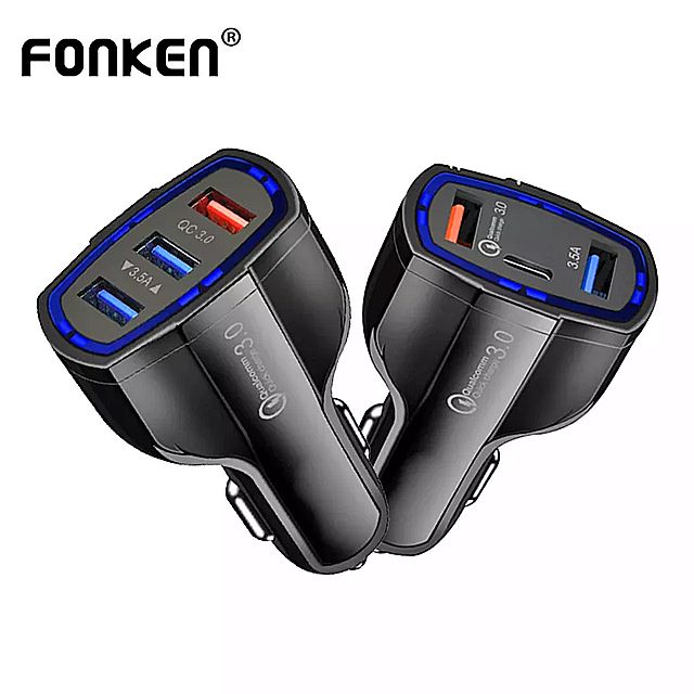 Fonken 車 充電 タイプc 電話 器 携帯 急速 Qc3 0 Usb