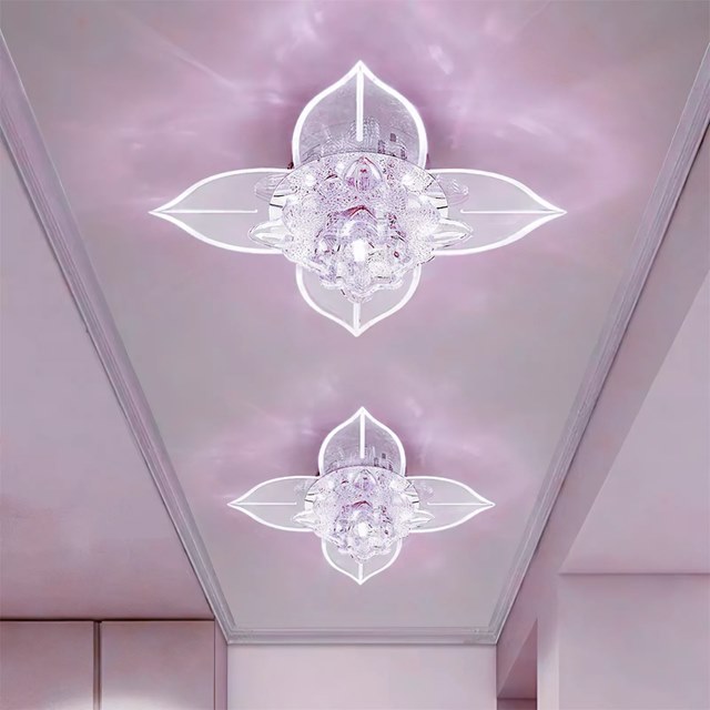 1430円 日本最級 モダンな LED クリスタル シーリング ライト 廊下 リビングルーム ベッド ルーム キッチン ホワイト ウォームホワイト カラー5W