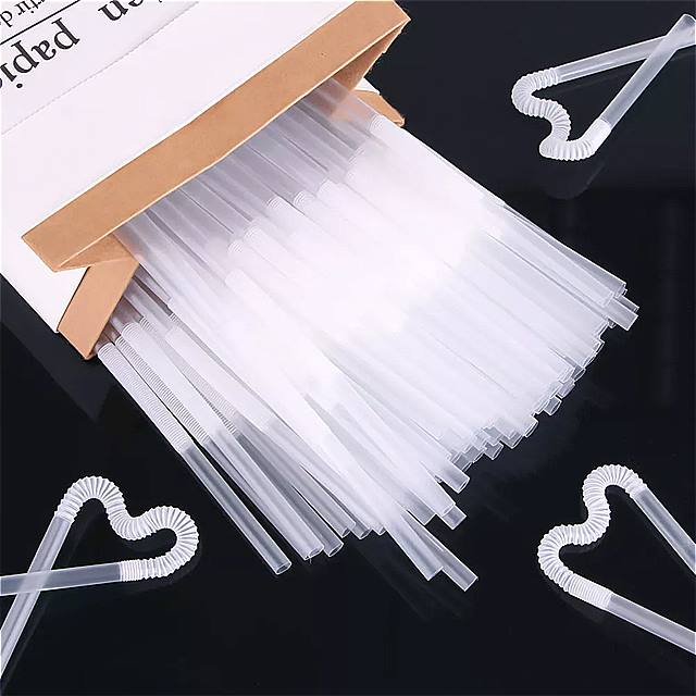 非常に長い柔軟なプラスチック製のストロー,100個,安全性の高い色,バー,カクテル,パーティー用