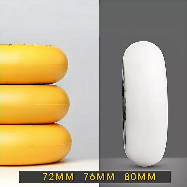 【72ミリメートル76ミリメートル80ミリメートル】White95Aスーパー困難なスライドスケートホイールパパイヤ黄色92AローラースケートタイヤインラインスケートPatines