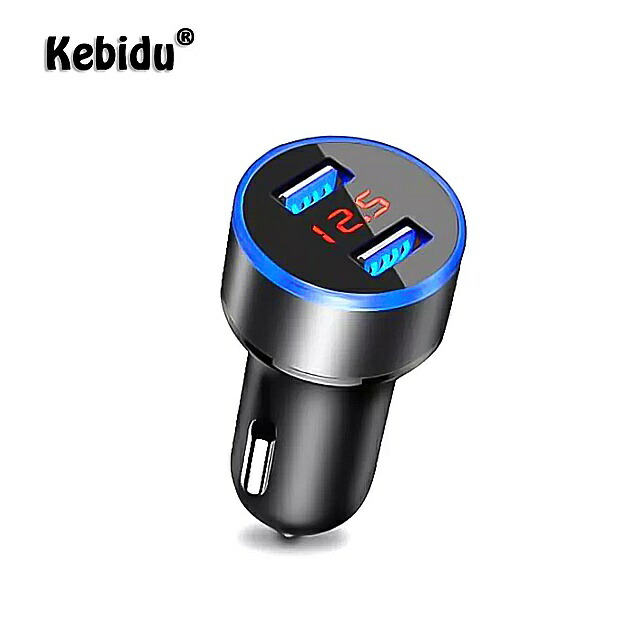 激安店舗 Kebidu 5V 3.4A デュアル USB 車 の 充電器 デジタル Lcd ディスプレイ Iphone Xiaomi サムスン 高速  充電 シガー ソケット ライター whitesforracialequity.org