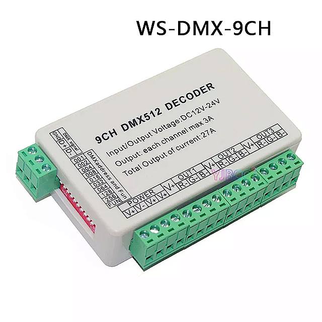 3CH DMX LED Controller RGB DMX512 decoder 3 Channel DC5V-24 WS-DMX-3CH-BAN-V2 