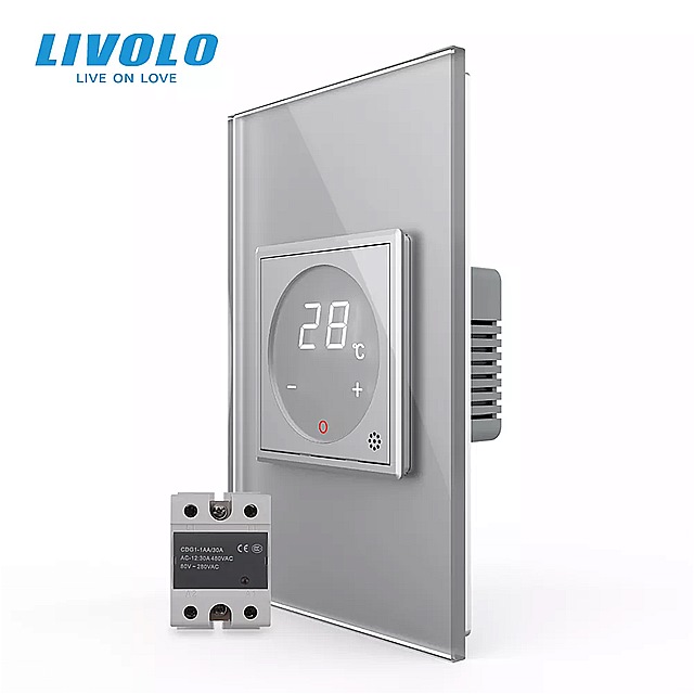 livolo 米国 標準 サーモスタット 温度 制御 スイッチ 床暖房 サーモスタット 温度表示 加熱装置