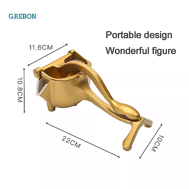 値頃 手動ジューサー手ステンレス鋼フルーツスクイーザ ポータブル ミニ シトラスプレスオレンジアルミ合金 キッチン ツール クイックジュースプロ  newschoolhistories.org