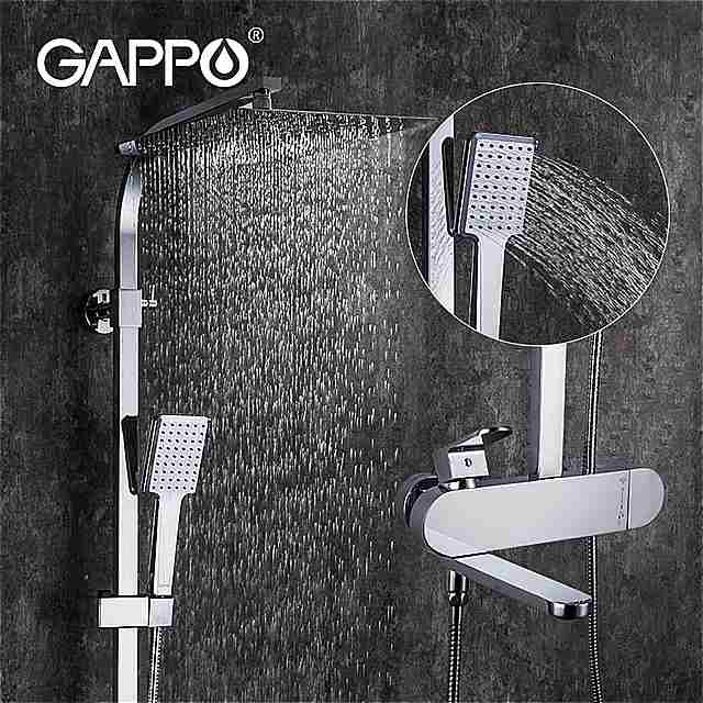 Gappoシャワー降雨蛇口の浴室のシャワーミキサー蛇口浴室のミキサーのシャワーセット蛇口ウォールマウント浴槽クレーン