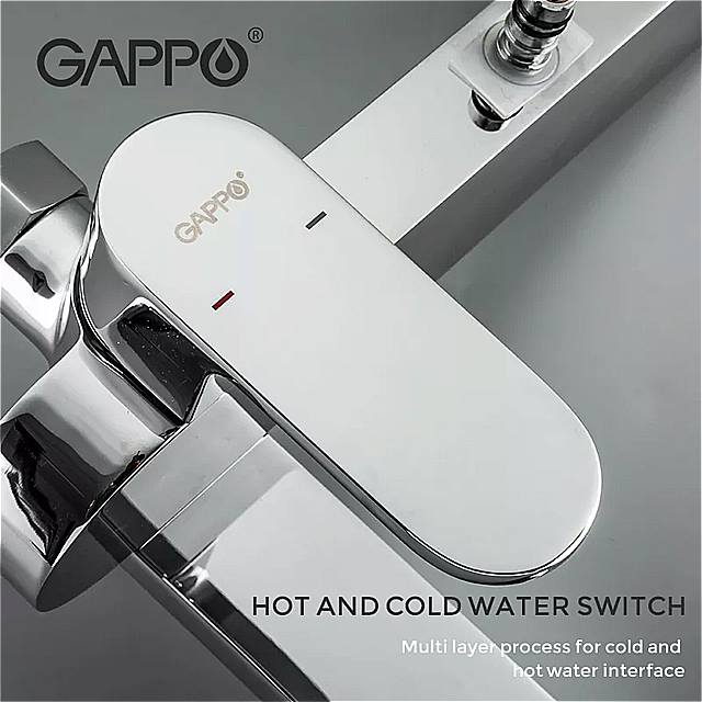 Gappoシャワー降雨蛇口の浴室のシャワーミキサー蛇口浴室のミキサーのシャワーセット蛇口ウォールマウント浴槽クレーン