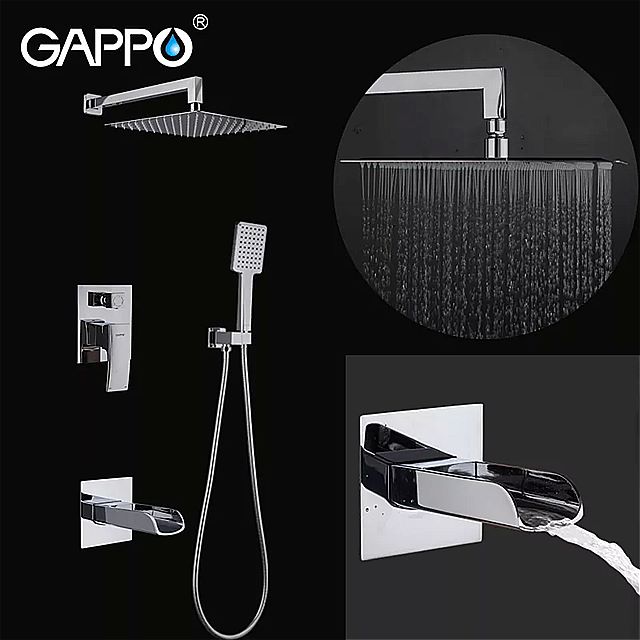 Gappoシャワーの蛇口の滝シャワーミキサーバスHaedシャワーパネル浴室のシャワーセット蛇口chuveirobanheiro