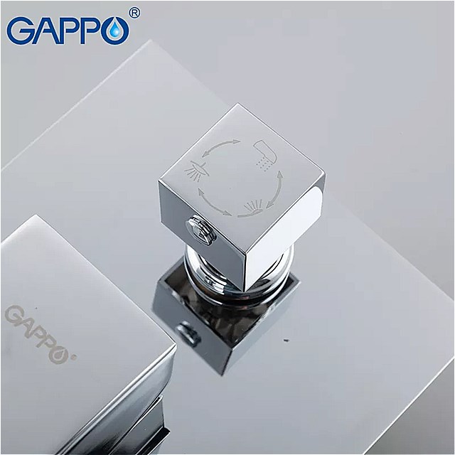 Gappoシャワーの蛇口の滝シャワーミキサーバスHaedシャワーパネル浴室のシャワーセット蛇口chuveirobanheiro