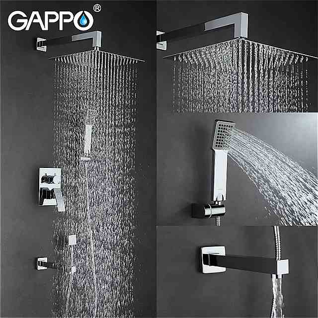 最大48%OFFクーポン Gappo 壁 マウント 浴室 の降雨 シャワー 蛇口 
