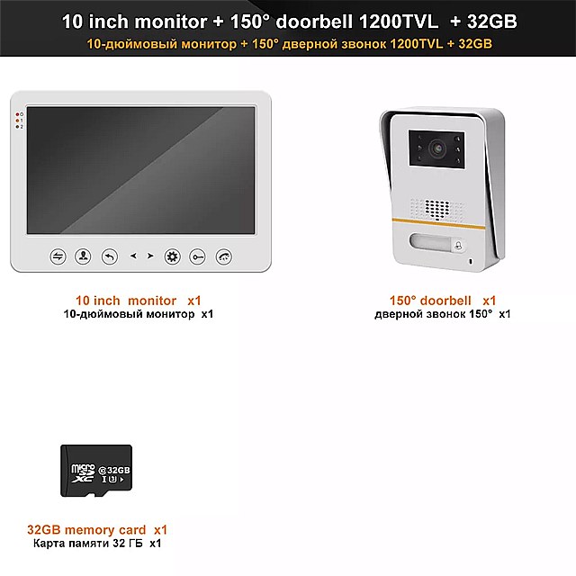 秀逸 Homefongビデオ ドア 電話 有線 ビデオ インターホン ロック 10インチ モニター 150 ° 広角 ベル ホームアクセス 制御  システムキット whitesforracialequity.org