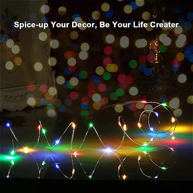 当店の記念日 2 メートル 5 10 メートル銅線 LED ストリング ライト 防水 バッテリ 駆動妖精 クリスマス ツリーウェディング パーティー  休日 装飾 redinamica.com
