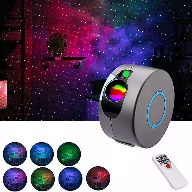7色ledプロジェクター夜の光ポータブルダイナミック星空投影ランププロジェクター夜ランプ装飾子供の
