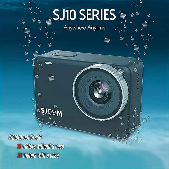 Sjcam-sj10xアクションカメラ4k24fps10m防水ボディwifi2.33インチタッチスクリーンsj10xスポーツdv