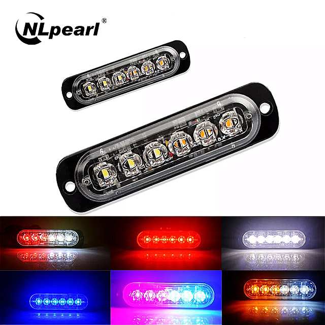 代引不可】 Nlpear 12v 24vグリル LED 緊急 ストロボ 用 フラッシュ 警告 サイドマー カー ライト ストップ ランプ 車 の外光  qdtek.vn