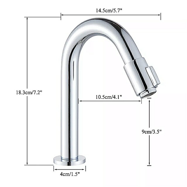 Shinesia流域の浴室の蛇口単一のコールドタップ黒クロームクレーンウォールマウントデッキ用のマウント容器シンク