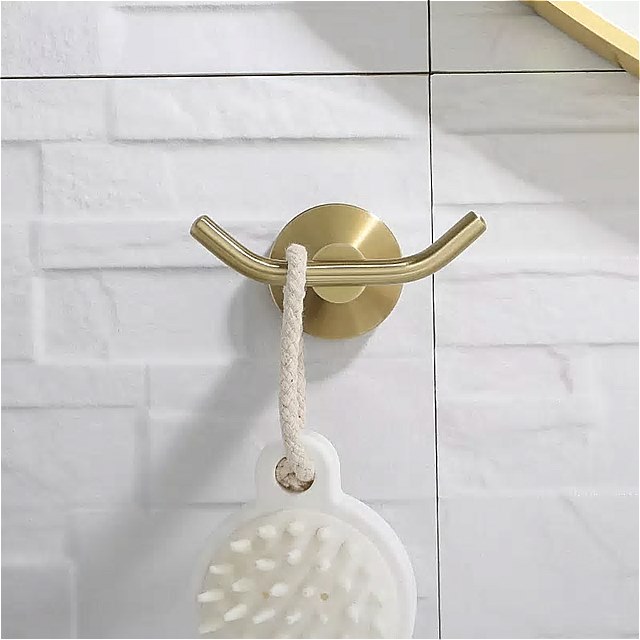 ゴールドタオルリング浴室ハードウェアトイレットペーパーホルダータオルホルダーウォールマウントゴールド浴室付属品ローブフック