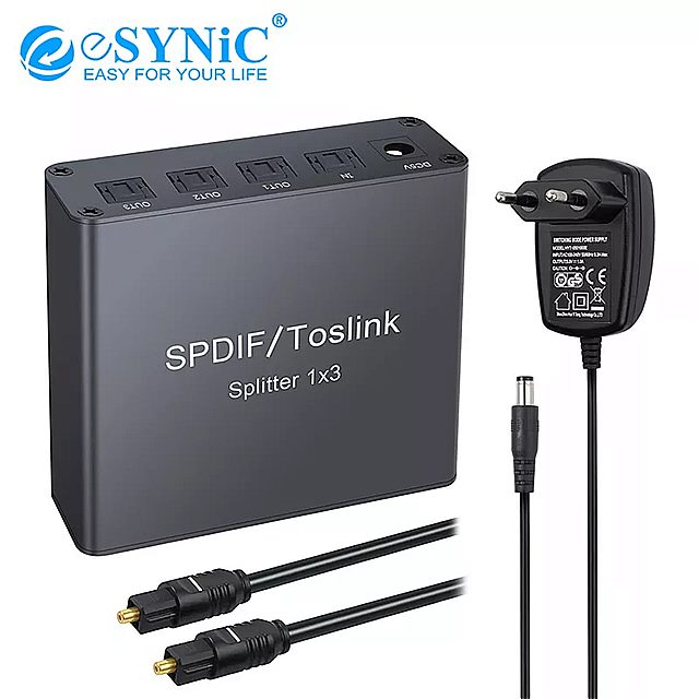 市場 ESYNiC スプリッタ 3 × SPDIF 1 デジタル オーディオ ポート