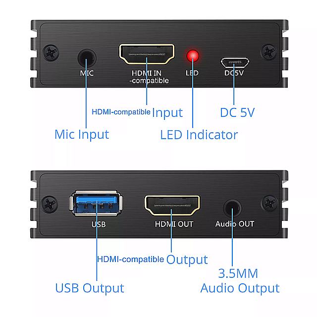 贈る結婚祝い Esynic 4 18k 1080 1080p Hdmi対応 ゲーム キャプチャカード Usb 3 0ライブ ビデオ とループアウトhd のためのps3 Ps4 Xbox Fucoa Cl