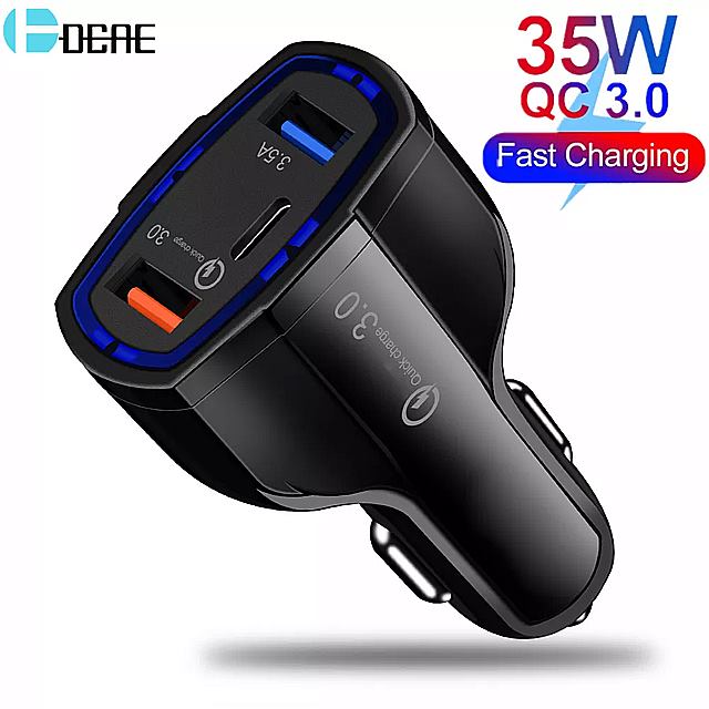 35ワット3USB車の充電器急速充電3.0QC3.0ユニバーサルタイプc高速充電12プロ11xsxr×8xiaomihuawei社サムスン