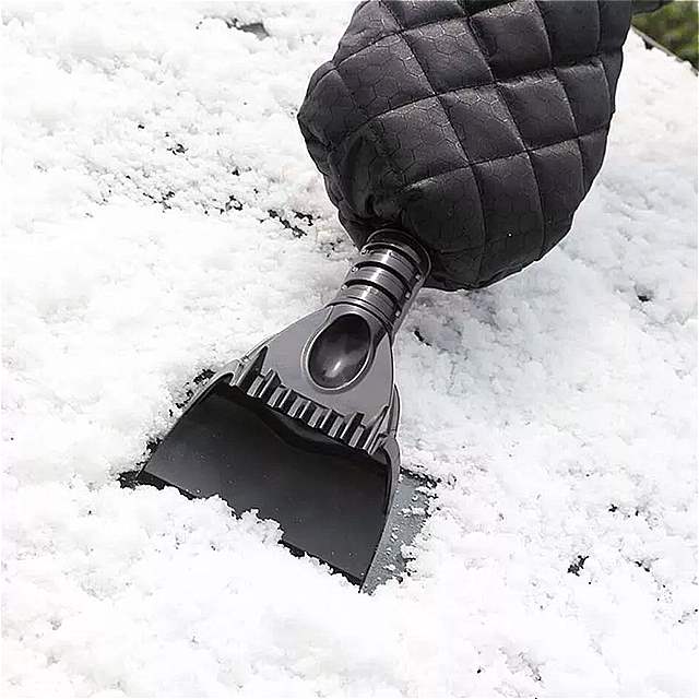 車の雪のシャベル豪華な手袋に保温除雪霜と除氷ツール車載リトラクタブルシャベル