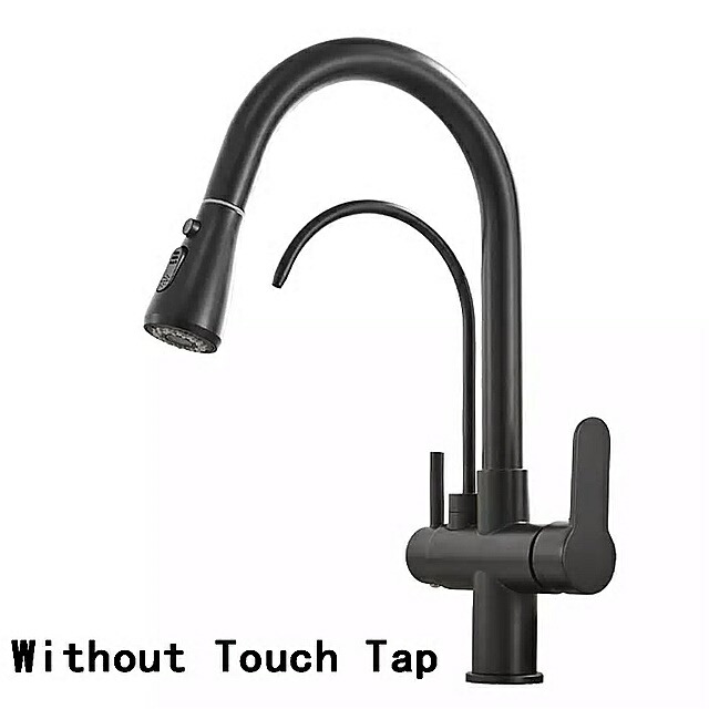 タッチフィルター 付き キッチン 蛇口 引き出し式 シンク 蛇口 高品質 クローム スマート タッチセンサー 付き