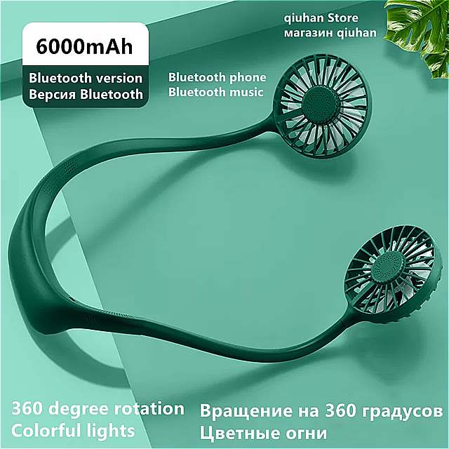 Xiaomi-ポータブルネックファンコンパクトスポーツBluetoothオーディオusbサイレントエアコンアクセサリー