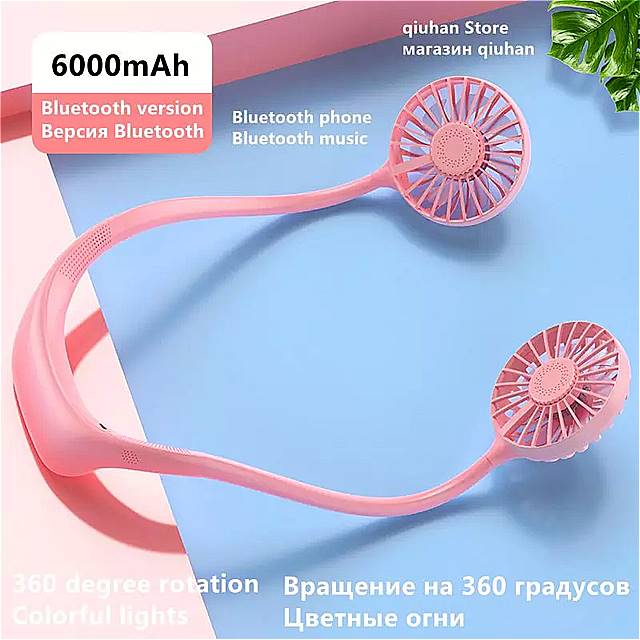 Xiaomi-ポータブルネックファンコンパクトスポーツBluetoothオーディオusbサイレントエアコンアクセサリー
