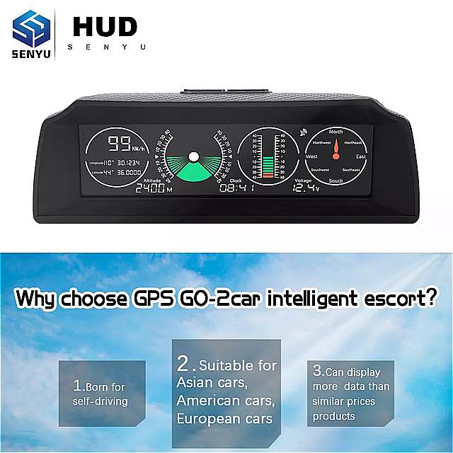 Hudヘッ ドア ップ ディスプレイ すべての カー エレクトロニクス gps スピード メーター プロ ジェクター デジタルhud obd OBD2  診断 ツール オンボードコンピュータ 【おしゃれ】